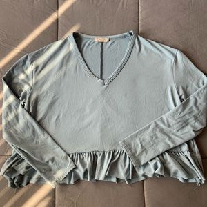 Baby blue vneck long sleeve
